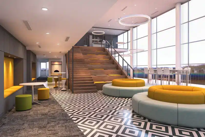 Hybrid-ready furniture, Future workspace design, Flexible office setup