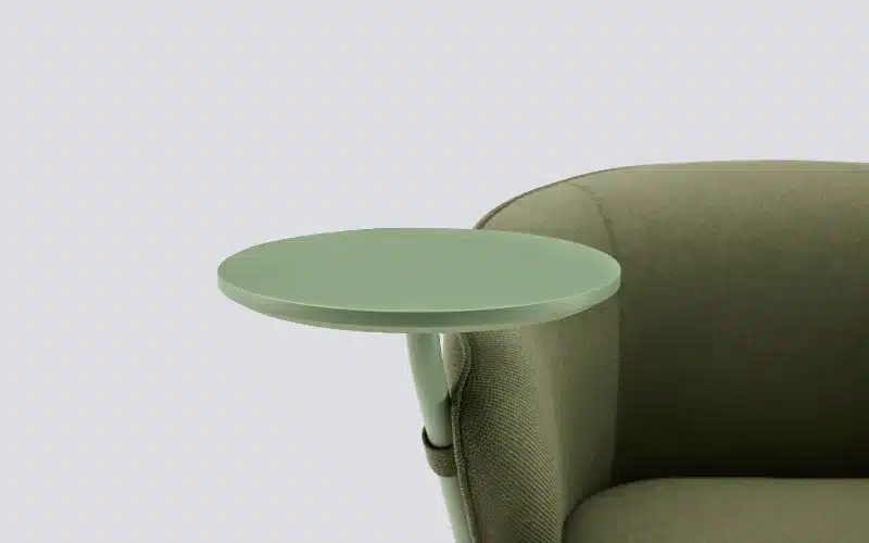 F80 Lounge seating with mesh fabric upholstery with steel leg 3